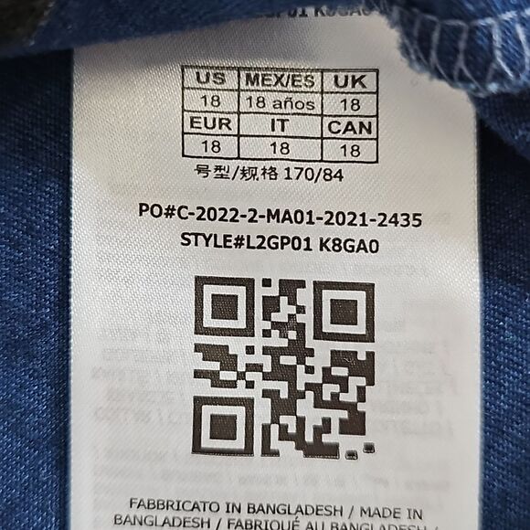 GUESS Big Boys Short Sleeve Textured Knit Polo Shirt, Size 18 - Picture 5 of 9